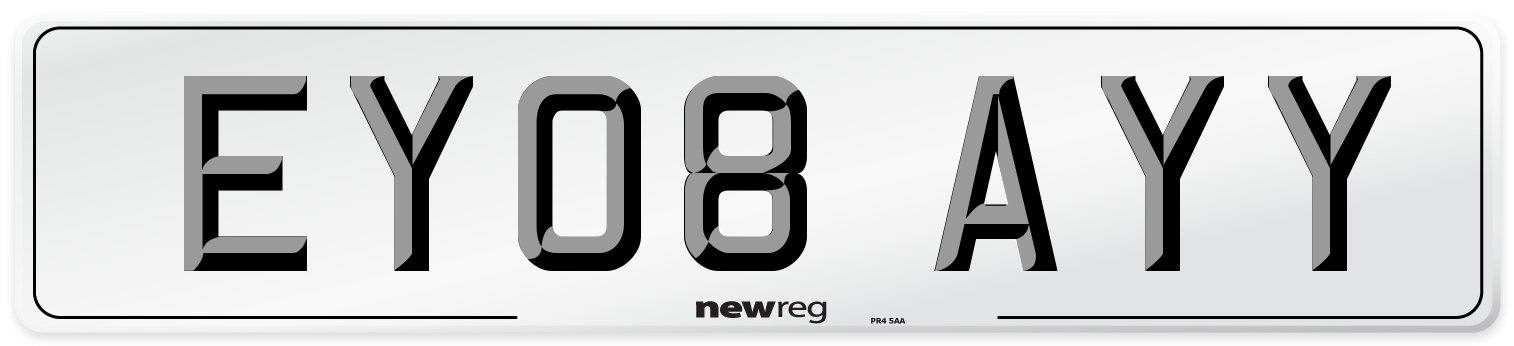 EY08 AYY Number Plate from New Reg